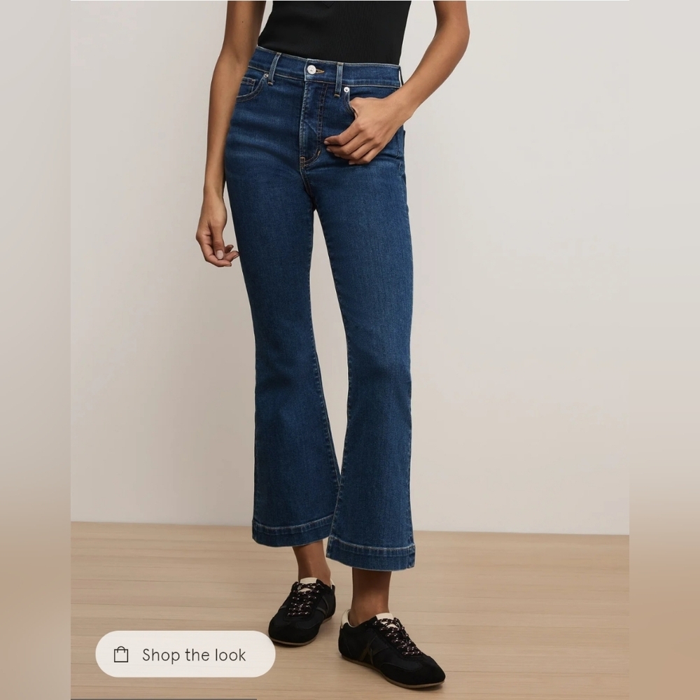 Veronica Beard Carson Kick Flare Jeans in Bright Blue Size 28